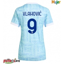 Camiseta Juventus Dusan Vlahovic #9 Visitante Equipación para mujer 2025-26 manga corta
